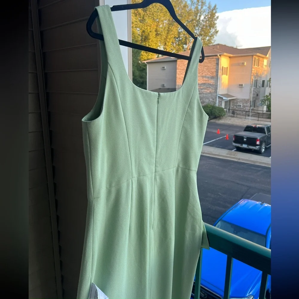 🆕 🌿Dress the Population XXL Mint Green Asymmetrical Maxi Wedding Evening Gown🌿 - Picture 6 of 14